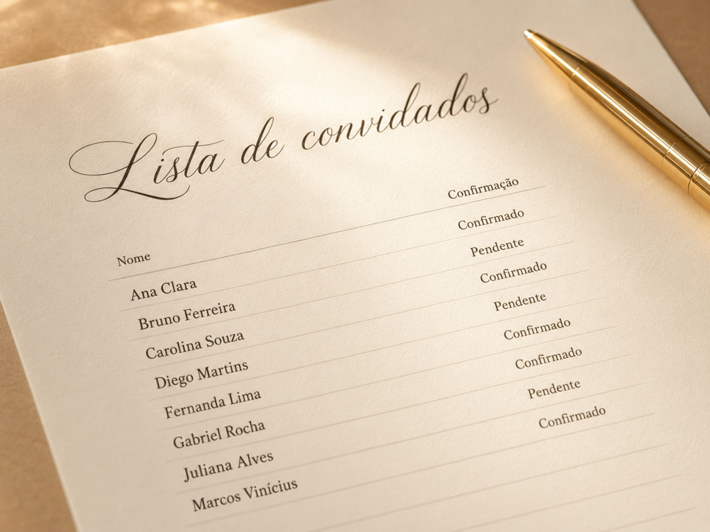 Convidados e RSVP